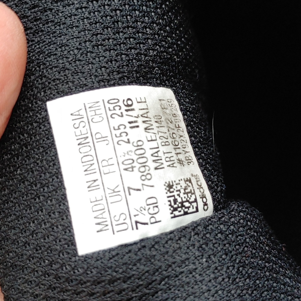 Adidas Men's  Black and White Hard Shell Superstar Sneakers Size 7.5 (1157) - Picture 9 of 9